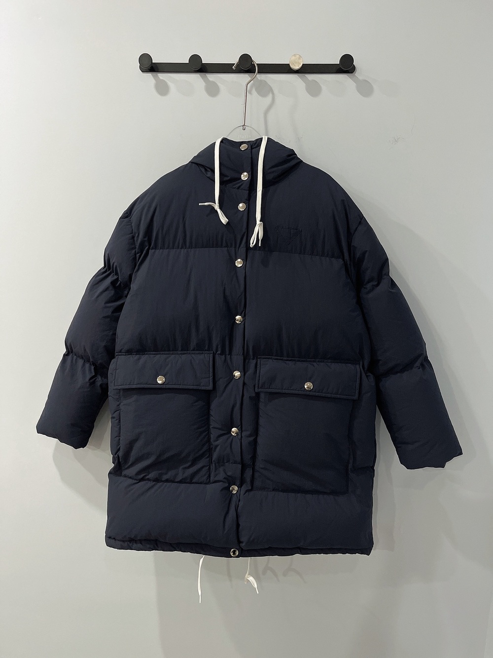✨Prada Navy Hooded Puffer Down Coat